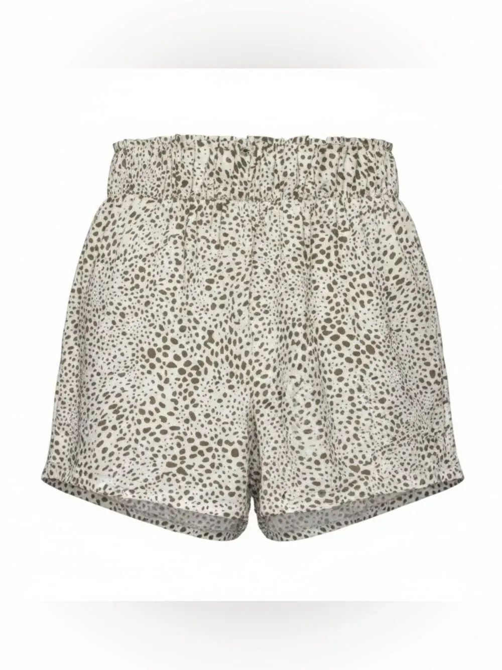 Mahina Cream Brown Animal Print Shorts Size Small